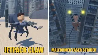 How to get JETPACK CLAW AND MALFORMED LASER STRIDER TOILET BADGES in Skibidi Toilet RP!