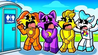WE TRY TO SURVIVE BATHROOM'S LINE IN ROBLOX!