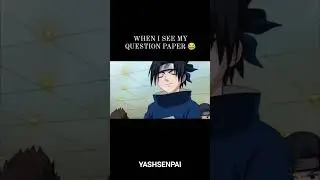 Sasuke reaction on his exam😂 #anime #naruto #shorts