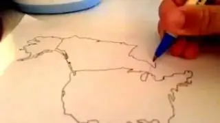 Drawing a country map time lapse part 1