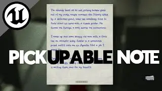 Pick up And Read Note System In UE5