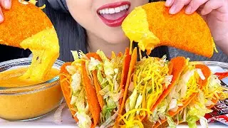 ASMR EXTRA CHEESY CRUNCHY TACOS *Taco Bell SLURPEE* Crunchy Eating Sounds (No Talking) ASMR Phan
