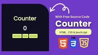 JavaScript Counter Project | Simple and Easy Way | with Free Source Code