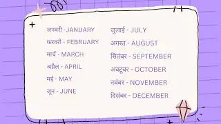 Names of months in english | Name of months | Learn english