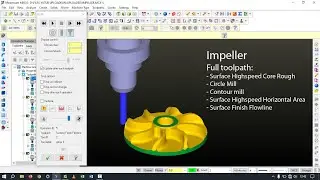 MasterCam X5 || 3 axis Milling exercise || impeller