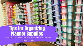 Tips for Organizing Planner Supplies || Planner Space