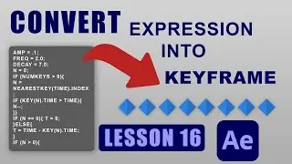 How to Convert Expression to Keyframe l After Effects Expression Training Lesson 16