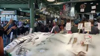 Fish throw at Pike Place Market