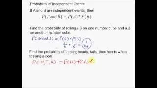 Probability of Independent Events