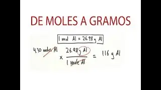 Convertir moles a gramos