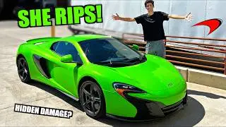 First Drive in our "Fire Damage" McLaren 650s after Sitting For 3 Years!
