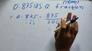 0.875 as a Fraction (simplified form) | Hindi