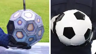 Hydroforming an Inflated Metal Football