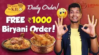 😋 FREE Food Order Online - ₹1000 FREE Food By Biryani By Kilo - Biryani By Kilo World Cup Quiz Offer