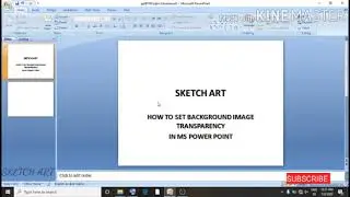 How To Set Background Image Transparency | In Ms Power Point | In Tamil | Sketch Art