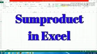 Sumproduct in Excel | Excel tutorials in Hindi | Excel for beginners