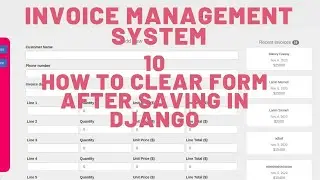 10 How to clear the form after saving in Django – INVOICE MANAGEMENT SYSTEM