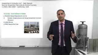 Owner / User responsibilities on ASME VIII Div.1 Pressure Vessel - ASME & API SIFE Exam Questions