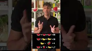 ¿Cuál es el resultado de este acertijo con frutas? ⚠️ #reto #acertijo 🍉
