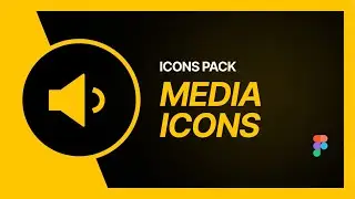 How to Design Media Icons Pack in figma | Iconography with Figma