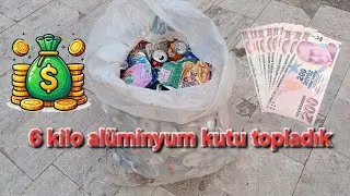 6 kilo alüminyum kutu topladık. #scrap #alüminyum #aluminium #ekgelir #parakazanma