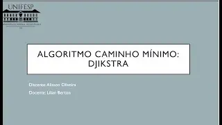 Algoritmo de Caminho minimo: Algoritmo de Dijkstra em Python