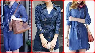 Latest 80 + Denim Shirts Outfits Ideas For Girls 2022 || Stylish Denim Shirts Designs For Women's
