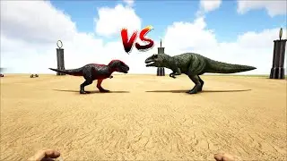 Alpha T-Rex VS Giganotosaurus | ARK | Updated 2022