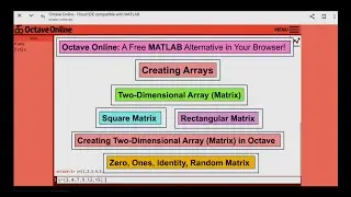 Creating Arrays: Two-Dimensinal Array(Matrix), Square Matrix, Rectangular Matrix, Creating Two-Dimen