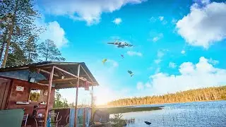 СТАВЛЮ СЕТИ НА ОЗЕРЕ! ВЫСАДКА НЕИЗВЕСТНОГО ДЕСАНТА В ТАЙГЕ!