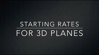 Michael Wargo: Instruction (my) Standard initial rates setup for 3D Planes and Addiction Series