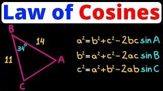 Law of Cosines - Solve for Lengths & Angles | Trigonometry | Eat Pi