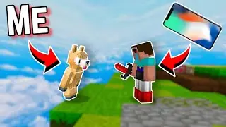 Giving WINS To MOBILE NOOBS in Hive Skywars... (Minecraft Bedrock)