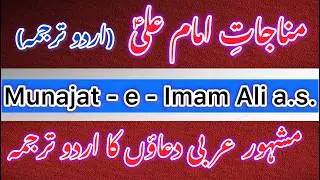 Munajat -e- Hazrat Ali a.s.,  Recited in Urdu Translation | Mehzad Sahar