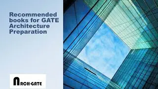 GATE ARCHITECTURE   REFERENCE BOOKS