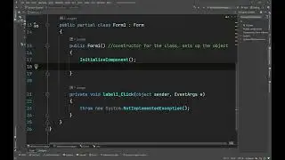 C# - Label Button Event Handlers - Windows Forms App - Jetbrains Rider