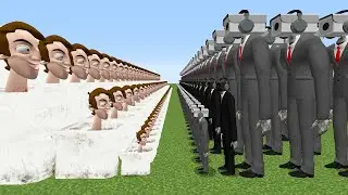 SKİBİDİ TUVALET ORDUSU VS KAMERA ADAM ORDUSU 😱 - Minecraft