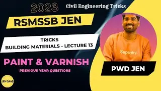 #PAINT&#VARNISH - #PreviousYearQuestions (#BuildingMaterial) | #RSMSSBJE | #CivilEngineeringTricks