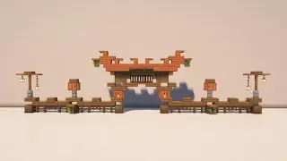 Minecraft: How to Build a Base Japanese Wall / Fence Design with Gate | Tutorial