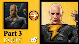 Black Adam [ Vexel Art ] Photoshop Tutorial. Part 3.