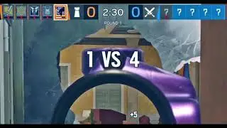 R6: Siege - 1v4 clutch round using Oryx T-5 SMG.