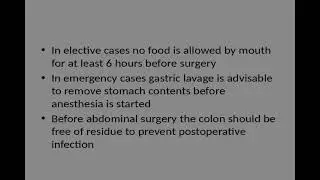 DIETARY MODIFICATIONS IN PRE AND POST OPERATIVE PATIENTS