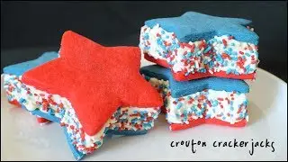Patriotic Star Ice Cream Sandwiches - 4th of July Ice Cream Sandwich Recipe