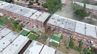 Middle Village Queens New York June 22 2016 - Fire Rages Through Home FDNY SAVES - DRONE AERIAL