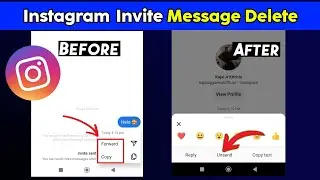 Instagram Invite Message Delete | How To Unsend Invite Message On Instagram