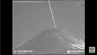 Luz momentos antes de la explosión Popocatépetl