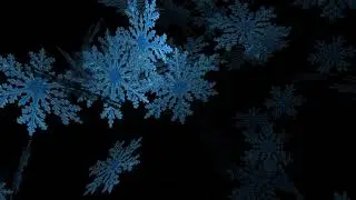 Falling snowflakes in slow motion on black screen Royalty Free animated background