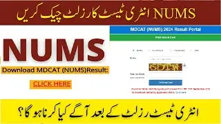 how to check NUMS MDCAT result 2024 | MDCAT (NUMS) 2024 Result Portal  check by Quick Pay ID