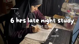 6 hrs late night study vlog📚 10 pm to 4 am (previous year questions, short notes)