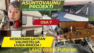 Asuntovaunun Korjaus #7, Keskiosan Lattian Valmistelu ja Paljon Muuta